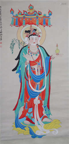 CHINESE FIGURE PAINTING OF ZHANG DAQAIN