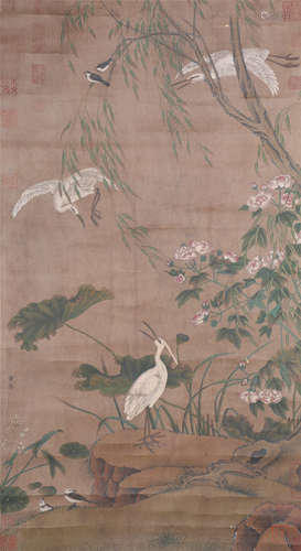 CHINESE PAINTING OF FLOWER AND BIRDS