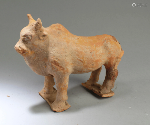 A Han Dynasty Cow Figurine