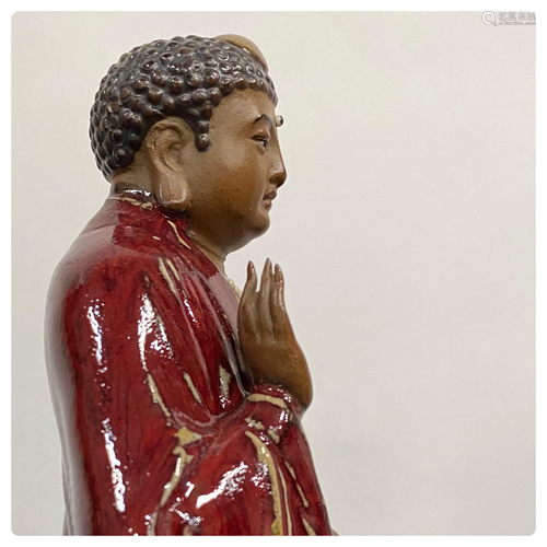 Chinese Shiwan Buddha Statue