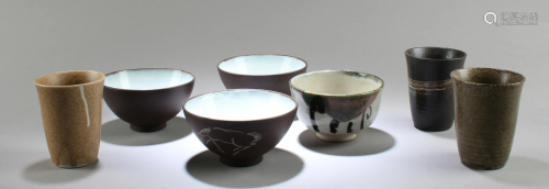 A Group of Seven Porcelain Bowls & Cups