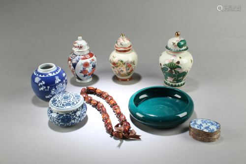 A Group of Eight Porcelain Ornaments & De…