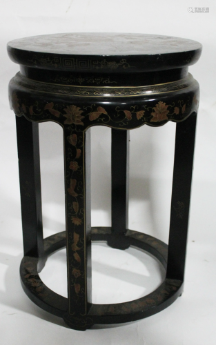 A Round Lacquer Stool