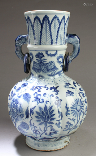 Chinese Blue & White Porcelain Vase