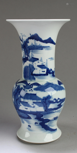 Chinese Blue & White Porcelain Vase