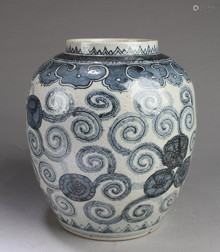 Chinese Blue & White Porcelain Jar