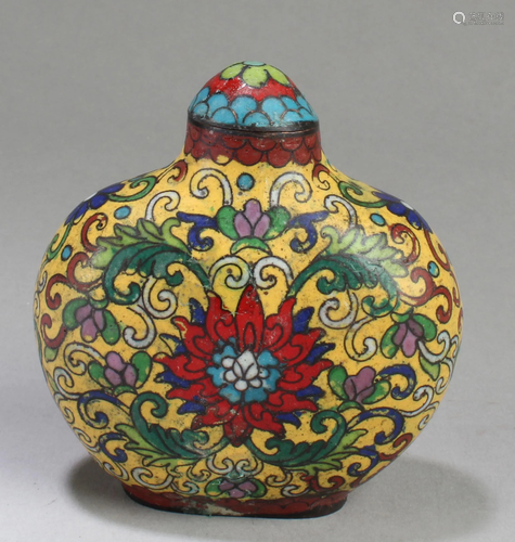 Chinese Cloisonne Snuff Bottle