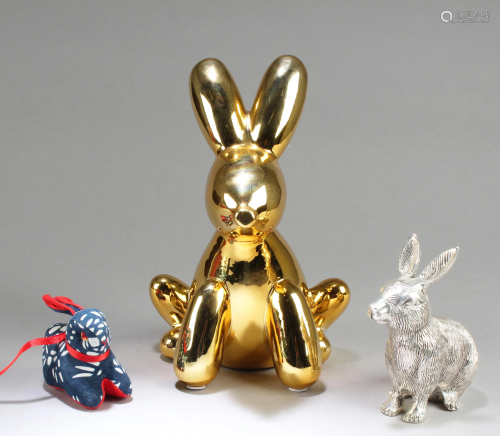 A Group of Three Miscellaneous Rabbit Figur…