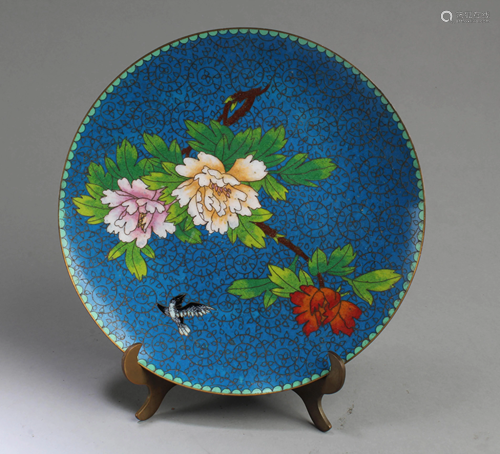 A Cloisonne Plate