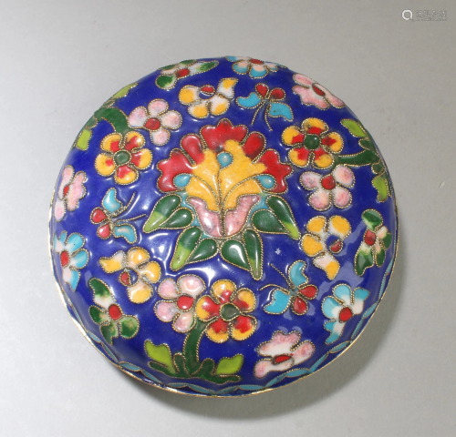 A Chinese Cloisonne Round Container