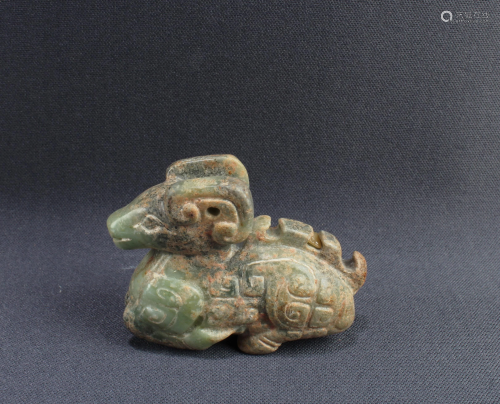 Chinese Jade Mythical Beast Ornament