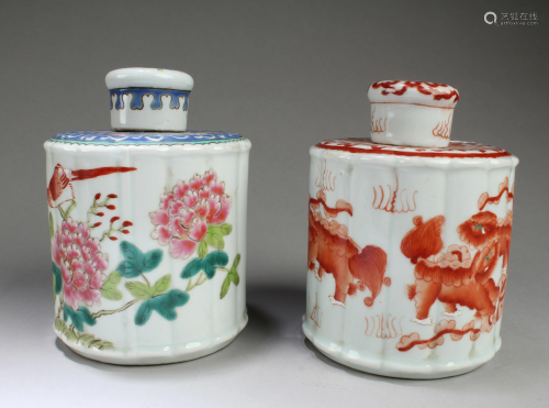 A Group of Two Chinese Porcelain Tea Leav…
