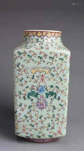 Chinese Famille Verte Porcelain Vase