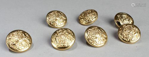 A Group of Seven Buttons