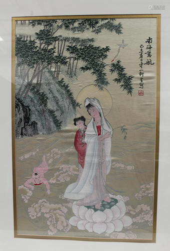 A Framed Embroidery Painting