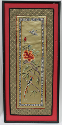 A Pair of Framed Embroidery