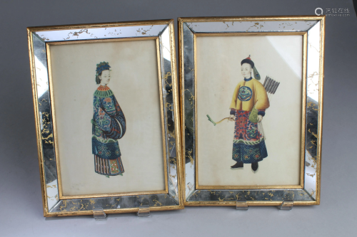 Two Antique Framed Decorative Art