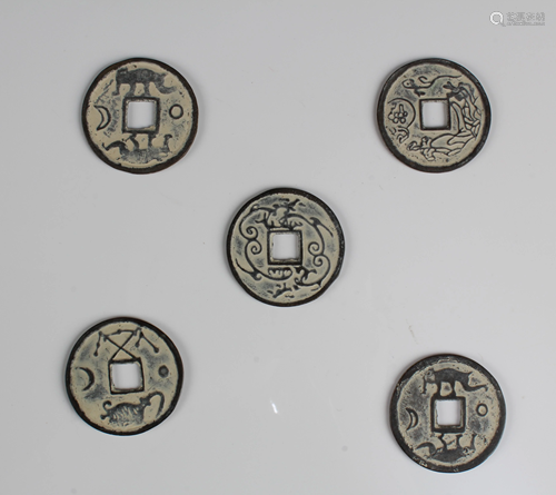 A Group of Five Chinese Coins