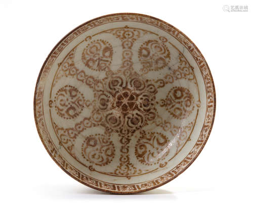 A KASHAN LUSTRE POTTERY BOWL, PERSIA, 12TH-13TH CENTURY