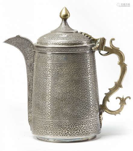 A LARGE SILVER JUG, KASHMIR, 19TH CENTURY