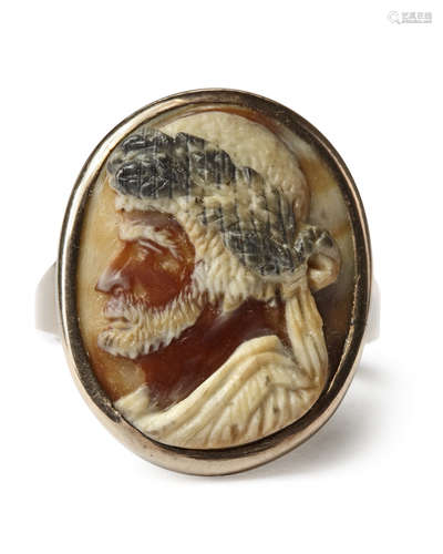 AN AGATE CAMEO DEPICTING HAYREDDIN BARBAROSSA, ITALY, 16TH CENTURY