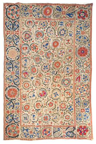 A SUZANI, BUKHARA, UZBEKISTAN, 19TH CENTURY