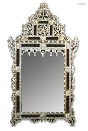 A FINE LARGE OTTOMAN MIRROR, SYRIA OR EGYPT, 19TH CENTURY