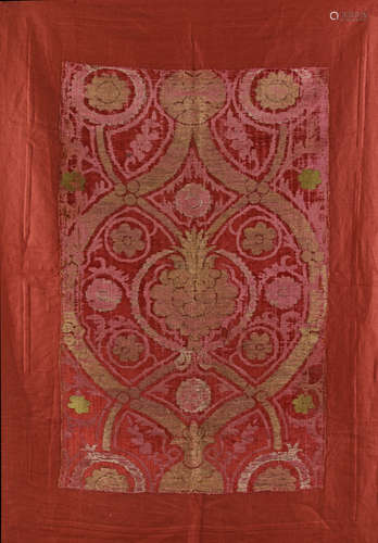 AN OTTOMAN SILK BROCADE PANEL, TURKEY, LATE 16TH CENTURY