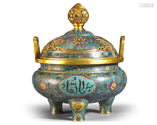 A CHINESE CLOISONNÉ CENSER, CHINA, 19TH CENTURY