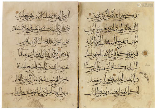 A MAMLUK QURAN SECTION, 13TH-14TH CENTURY