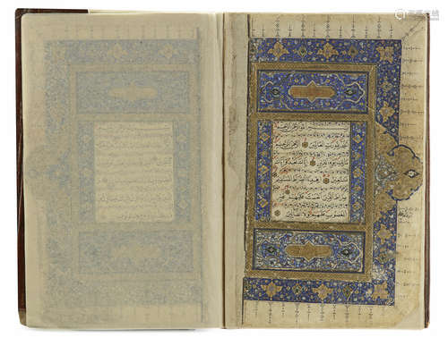 A HIGHLY ILLUMINATED QURAN BY THE MASTER CALLIGRAPHER DOST MUHAMMAD BUKHARI