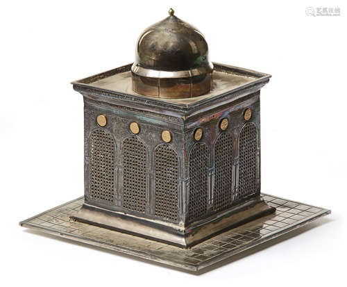 A SILVER MODEL OF MAQAM AL-SAYEDA ZAINAB, EGYPT, CAIRO, 20TH CENTURY