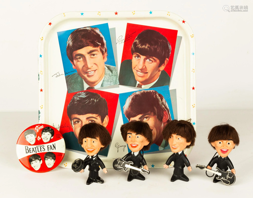 Beatles Memorabilia, Set of Remco Dolls, Enam…