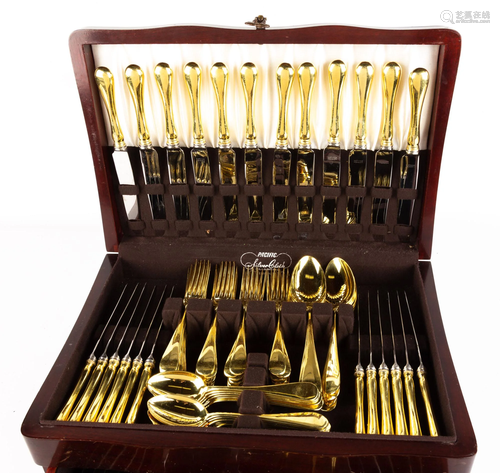 Sterling Silver Gold Plated Flatware