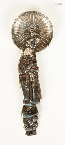 Chinese Export Siler Court Lady Spoon