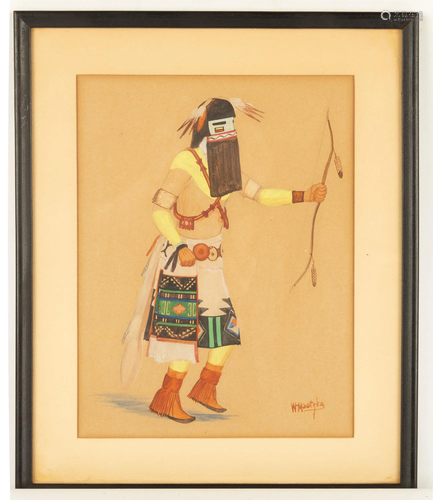 Two Watercolors of Kachinas