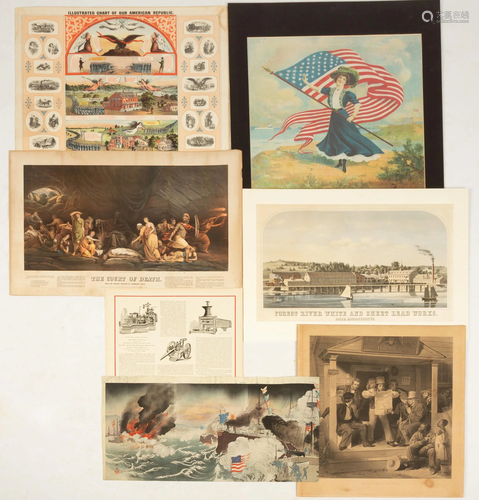 Group of Patriotic & Various Prints