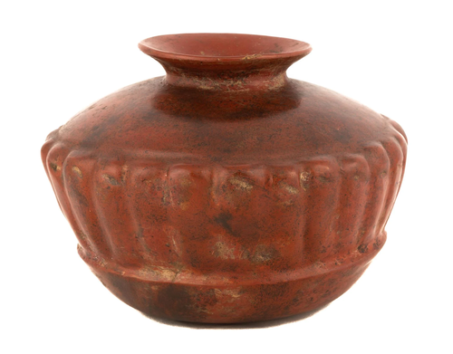 Squash Form Red-Ware Bowl