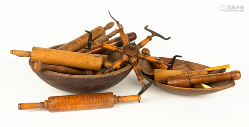 Large Group of Wooden Ware