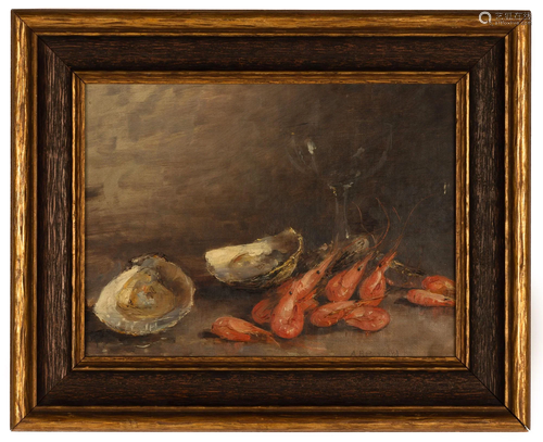 A. B. Bernard, Still Life of Shrimp & Clams