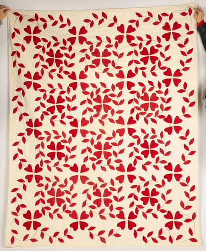 Heart and Vine Applique Quilt