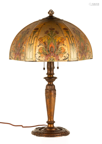 Handel Reverse Painted Table Lamp