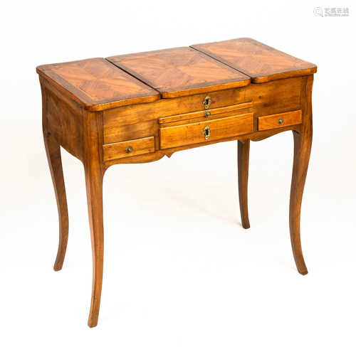 French Marquetry Writing Desk Vanity