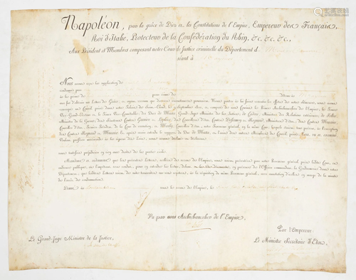 Napoleonic Signed Document