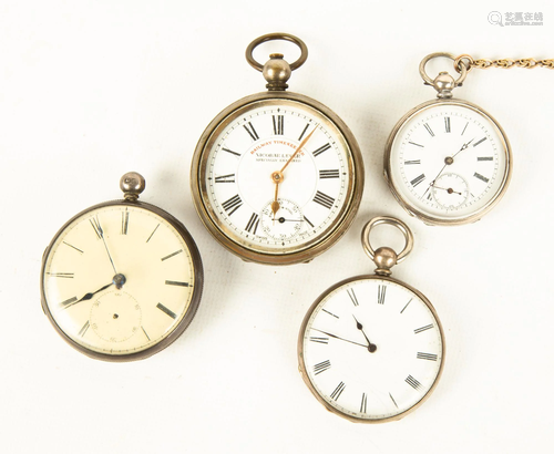 Four Coin Silver 19th Century Pocket Watches