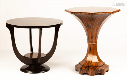 Two Contemporary Rosewood Tables