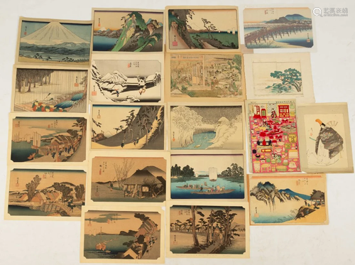 Group of Japanese Woodblock Prints