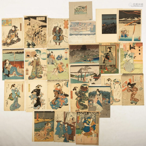 Group of Japanese Woodblock Prints