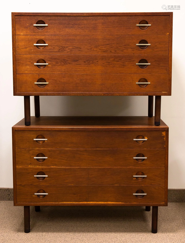 Danish Modern 4-Drawer Stands