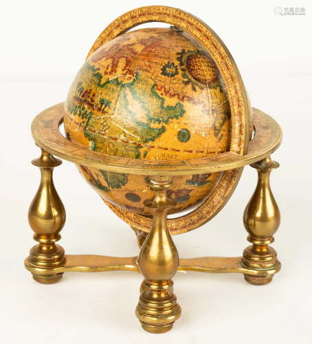 Miniature Brass Globe